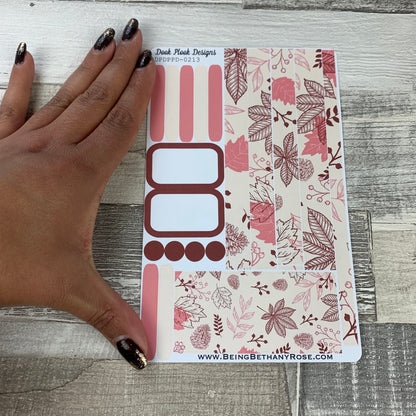 (0213) Passion Planner Daily stickers - Pink Autumn