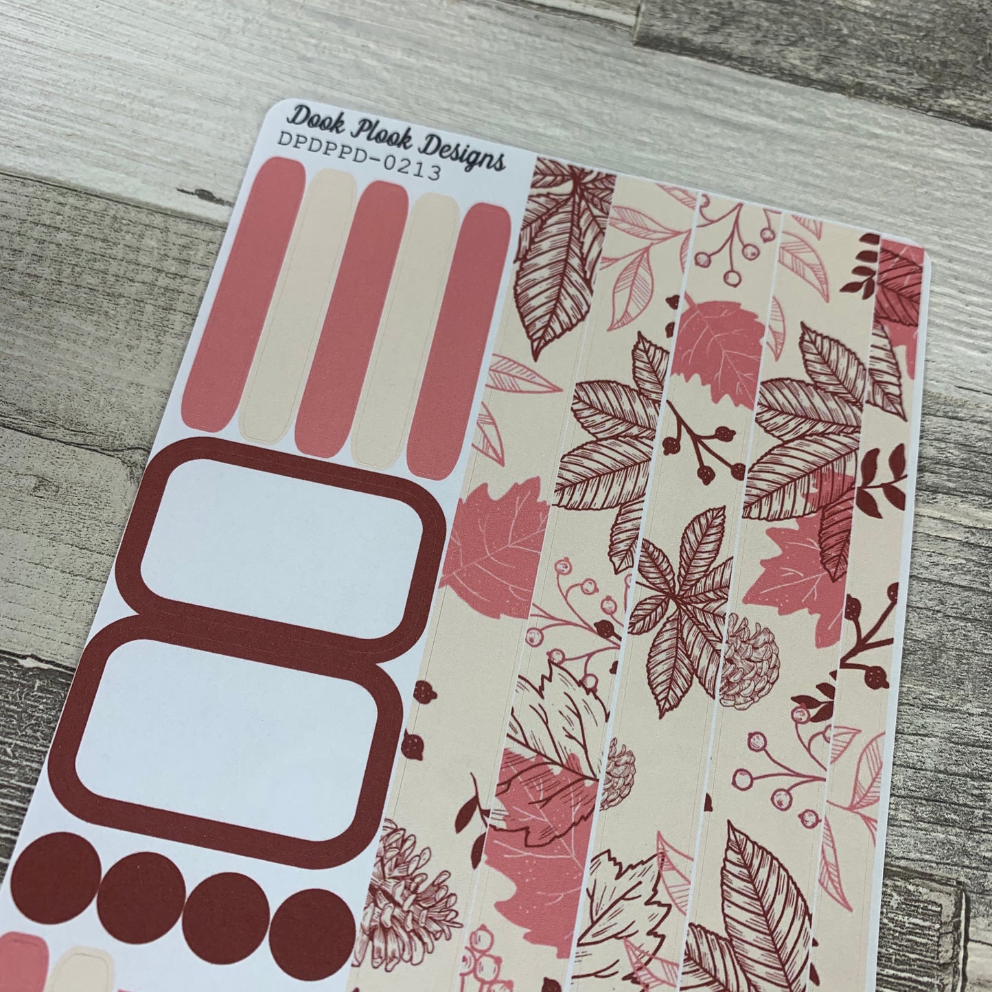 (0213) Passion Planner Daily stickers - Pink Autumn