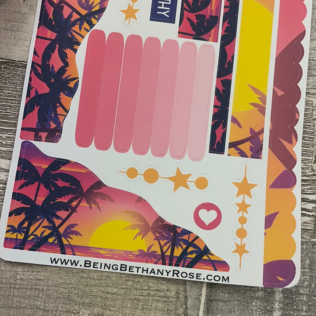 (0487) Passion Planner Daily Wave stickers - Paradise