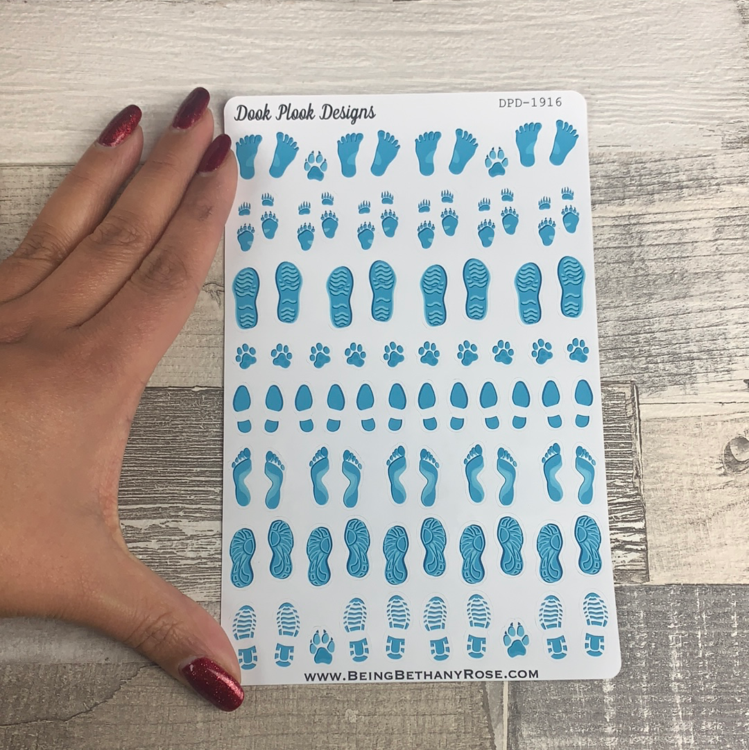 Winter icy footprint stickers (DPD1916)
