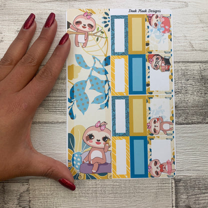 Sloth (can change month) Monthly View Kit for the Erin Condren Planners