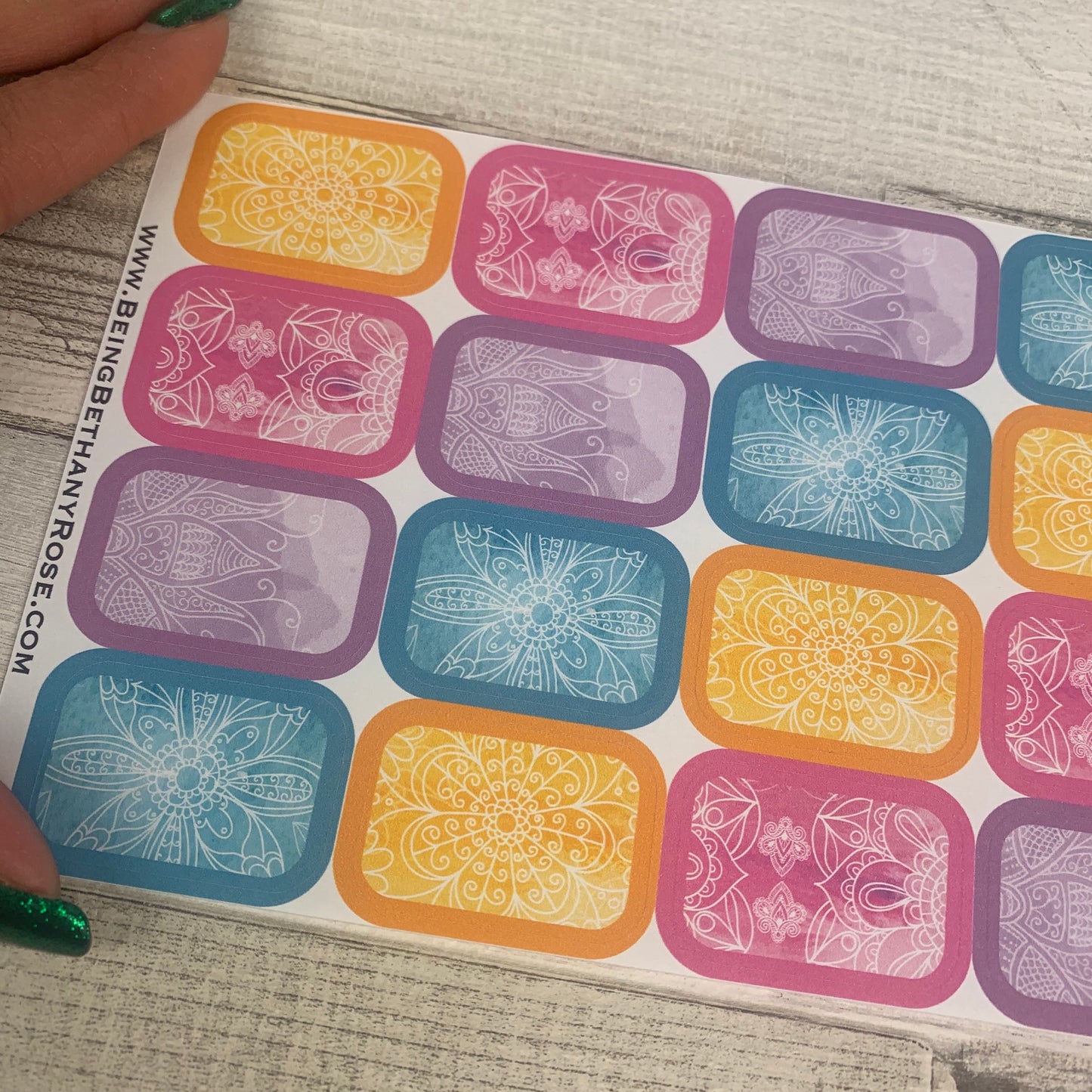 Mandala half box stickers (DPD1643)