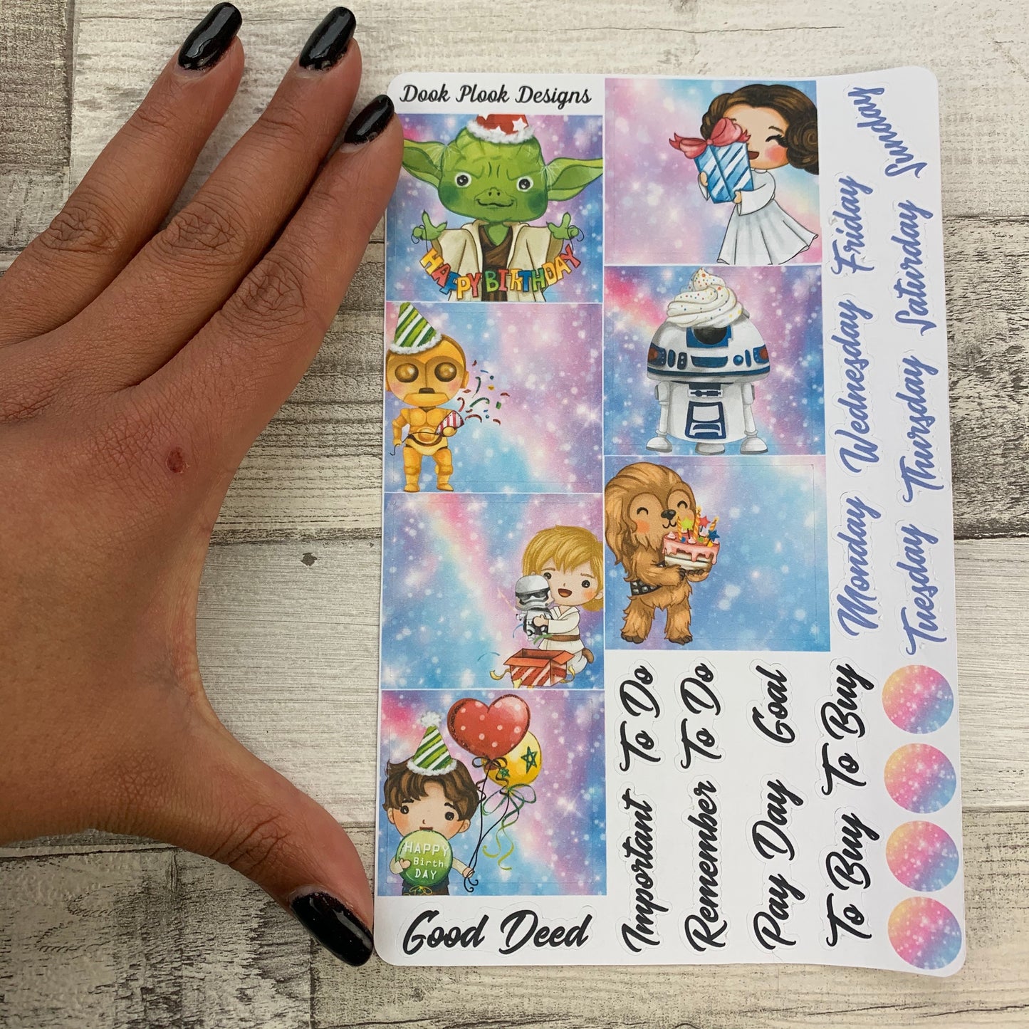 May the Force Birthday Monthly View Kit (can change month) for the Erin Condren Planners