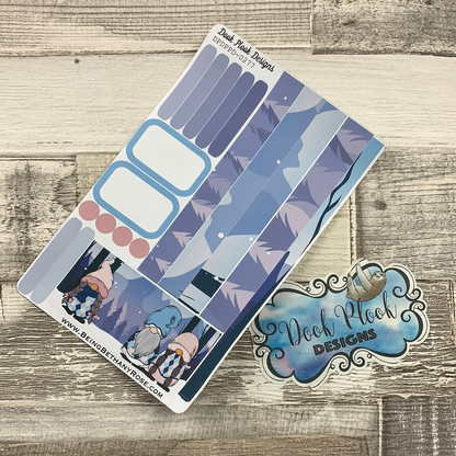 (0277) Passion Planner Daily stickers - Argyle Blue Gonk