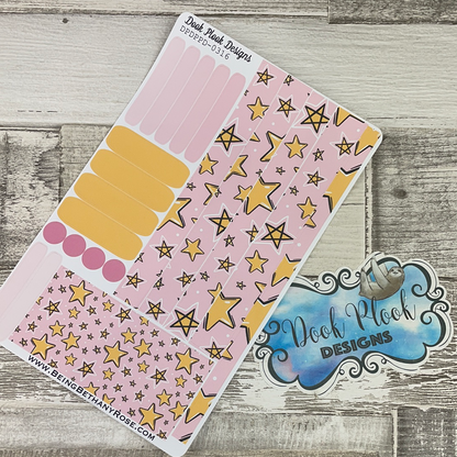 (0316) Passion Planner Daily stickers - Bold Stars