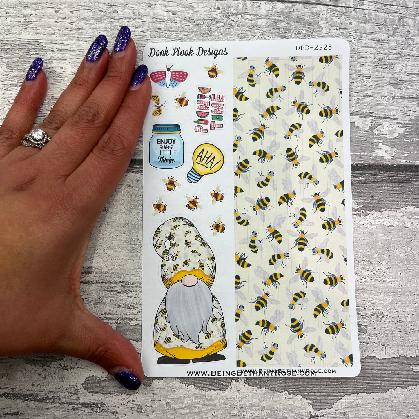 Belinda Bee Thin Strips Journal planner stickers (DPD2925)