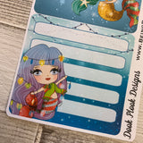 Erin Condren Month Note Pages (Christmas Mermaids)