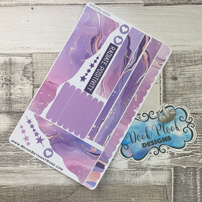 (0606) Passion Planner Daily Wave stickers - Galaxy Swirl