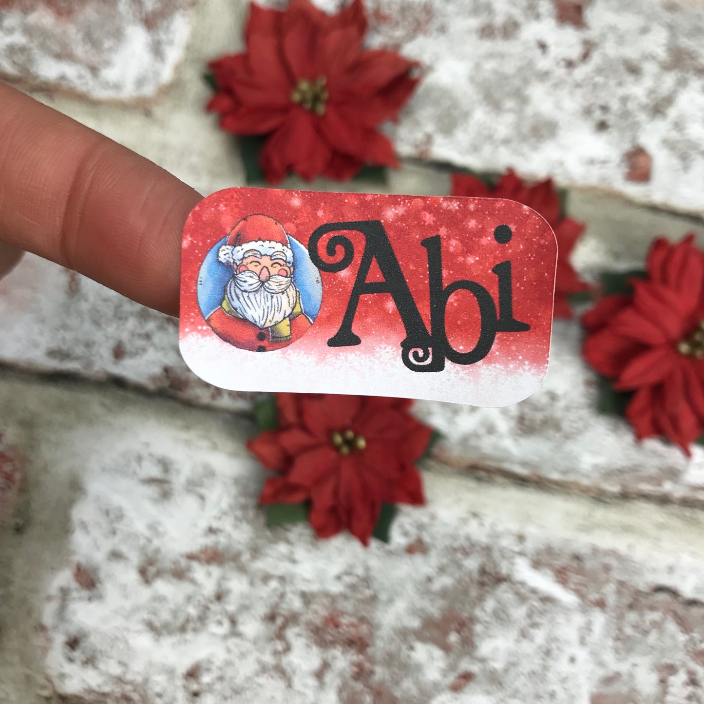 Personalised kids / adults Christmas Present Labels. (18 Santa)