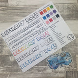 Personalised name stickers for planners (Matte or Gloss, 28 different colours) 0011-Standout