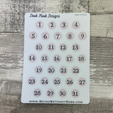 Happy New Year Fireworks date dots (2 sizes) stickers (DPD2392)