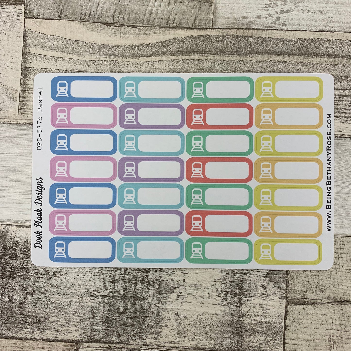 Train boxes stickers with writing space (DPD577)