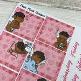 Valentines /  Black Cupid / Love Monthly View Kit (can change month) for the Erin Condren Planners