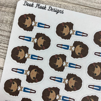 Black Woman - Nope Stickers (DPD1410)