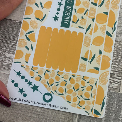 (0667) Passion Planner Daily Wave stickers - Layla Lemon