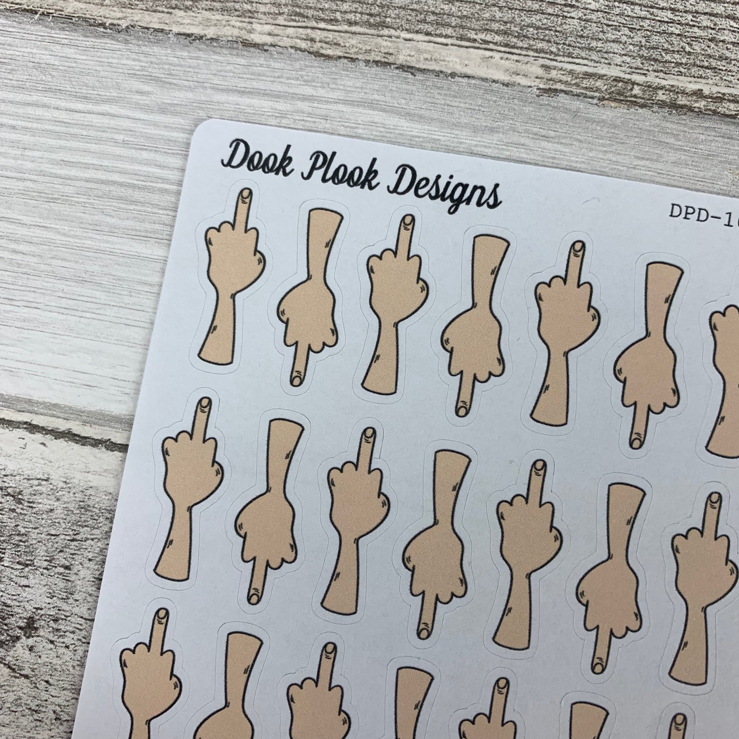 Middle finger / swear / flip the bird stickers (DPD1020)