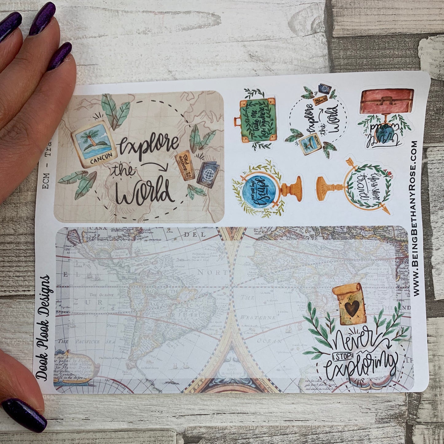 Erin Condren Month dashboard / Note Pages (Travel)