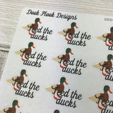 Feed the duck stickers for Erin Condren, Plum Paper, Filofax, Kikki K (DPD1034)