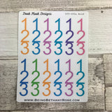 Number list 123 stickers (DPD600)