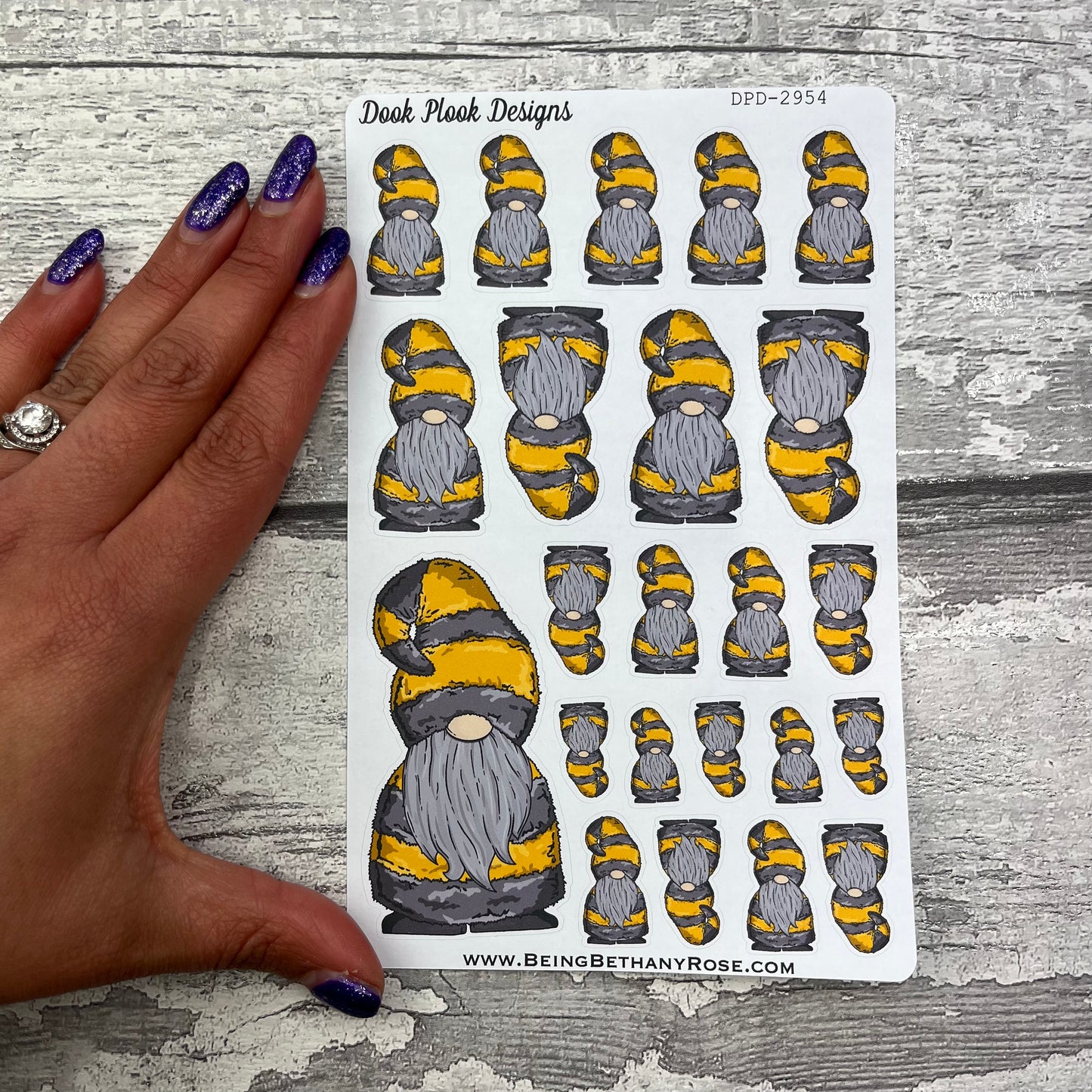 Belinda Bee Gonk Character Stickers Mixed Sizes  (DPD-2954)