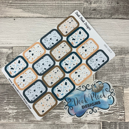 Terrazzo half box stickers (DPD1813)