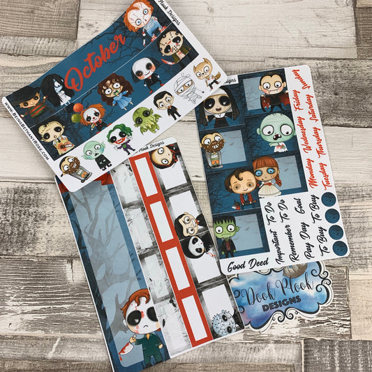 Horror (can change month) Monthly View Kit for the Erin Condren Planners