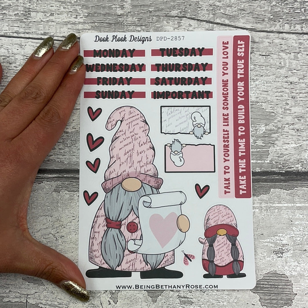 Pink Paige (Love Letters) Days Journal planner stickers (DPD2857)