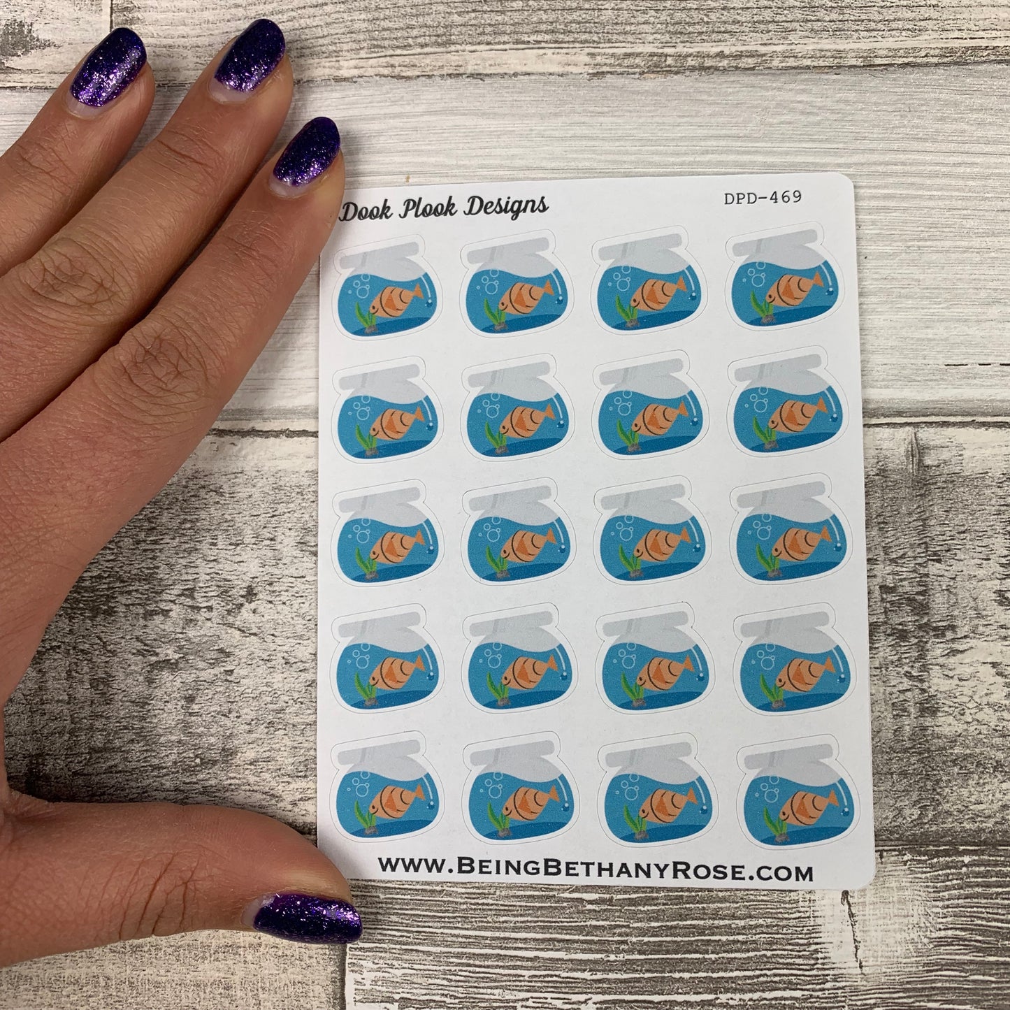 Fish bowl stickers (DPD469)