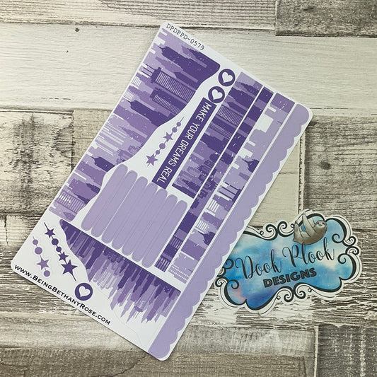 (0579) Passion Planner Daily Wave stickers - Make Your Dreams Real