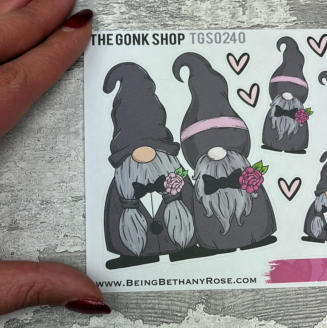 Gregor and Cullen Gay Wedding Gonk Stickers (TGS0240)