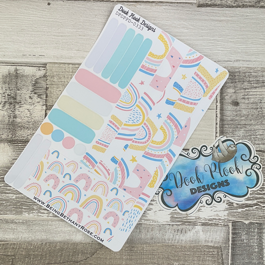 (0333) Passion Planner Daily stickers - Rainbow