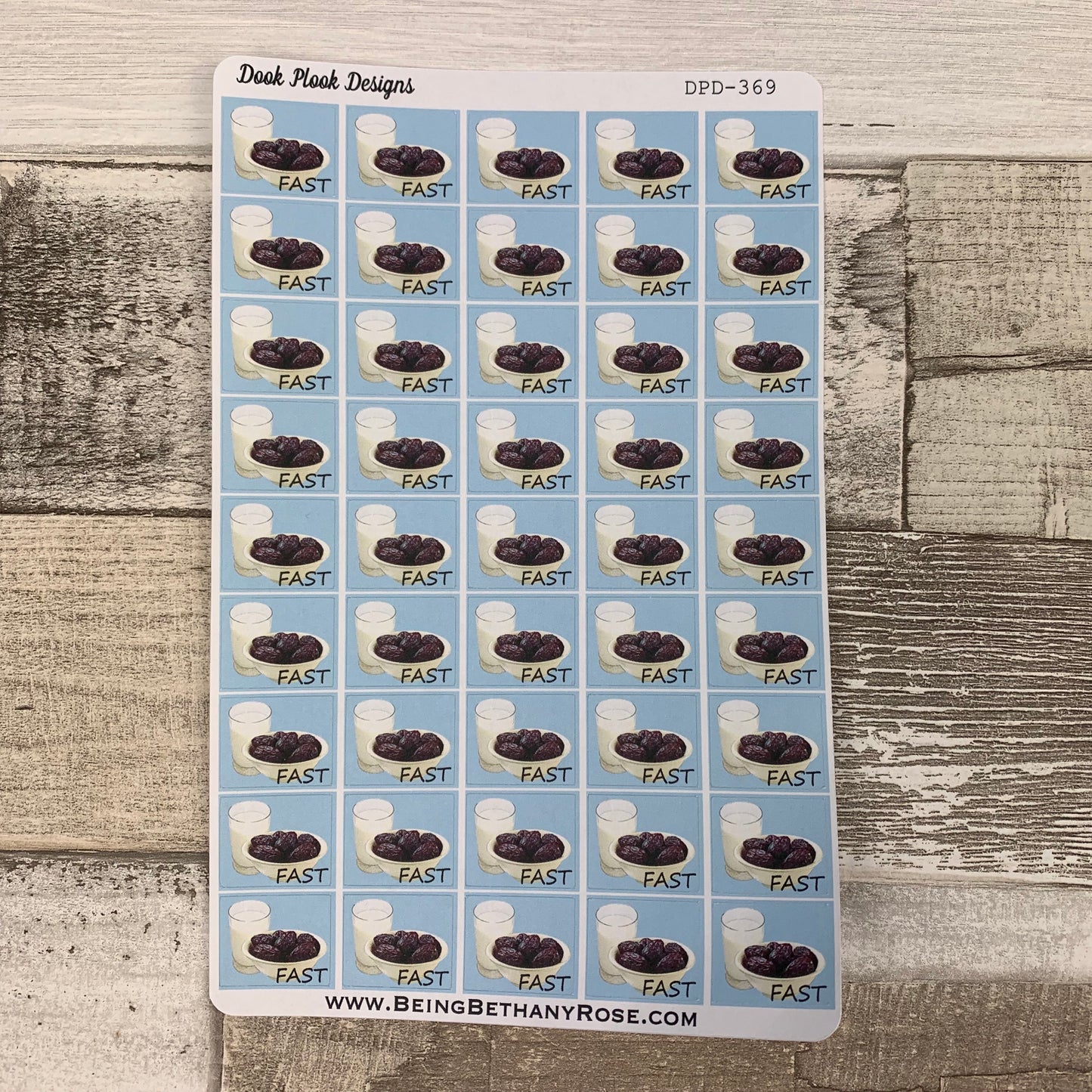 Dates and milk "fast" stickers (DPD369)