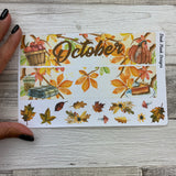 Autumn Monthly View Kit (can change month) for the Erin Condren Planners