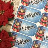 Personalised kids / adults Christmas Present Labels. (31 Bear)