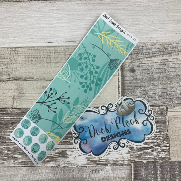 Passion Planner Hour Cover up / Washi strip stickers Green Foliage (DPDW-29)