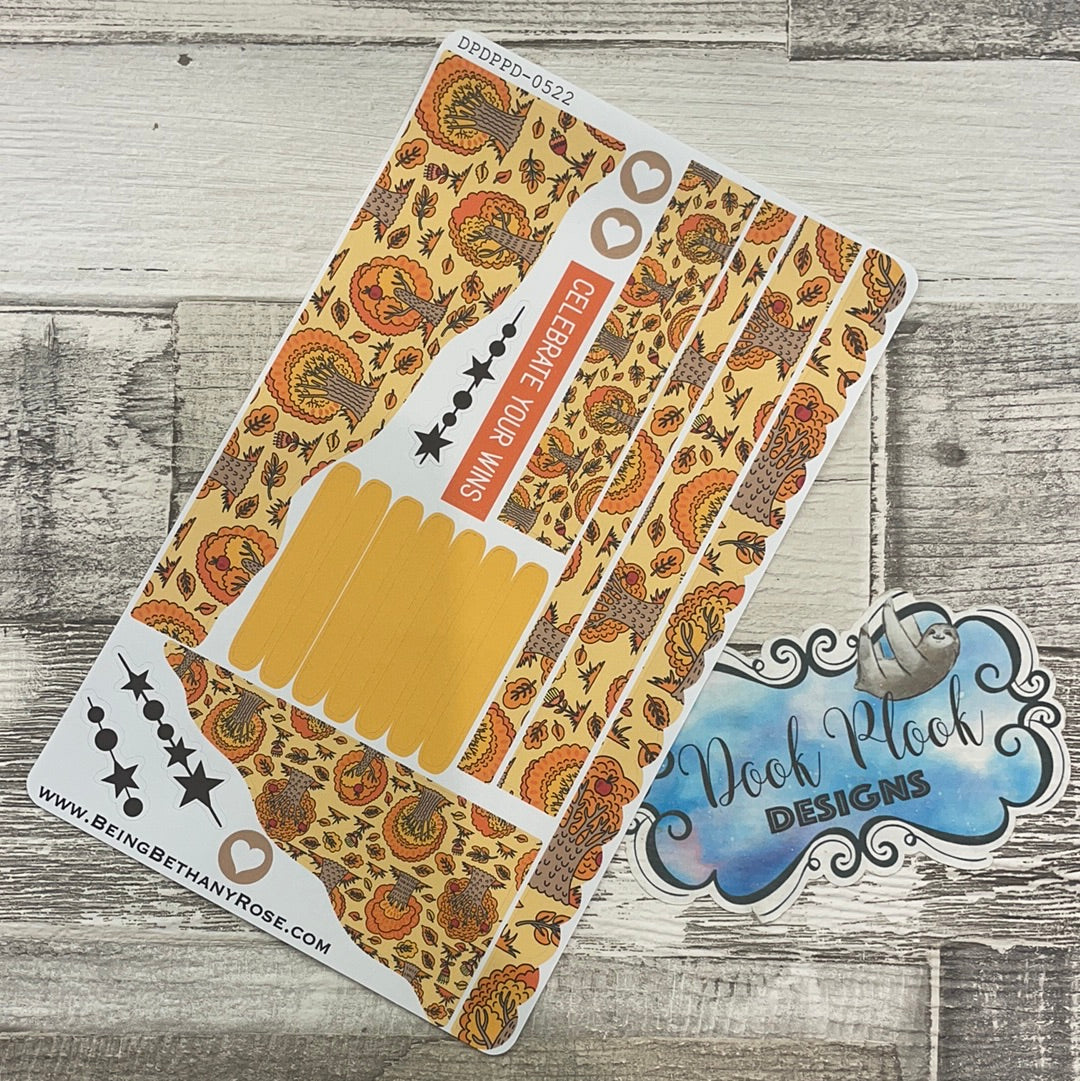 (0522) Passion Planner Daily Wave stickers - Orange Glow