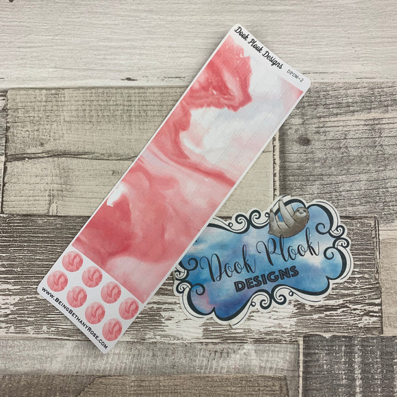 Passion Planner Hour Cover up / Washi strip stickers Pink Watercolour (DPDW-2)