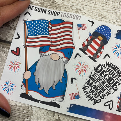 USA Gnorman Gonk Stickers (TGS0091)