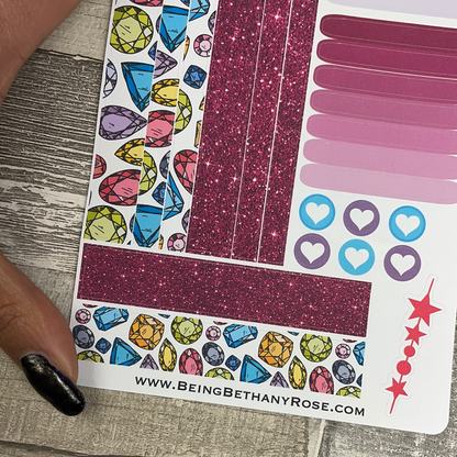 (0372) Passion Planner Daily Compact stickers - Jewels