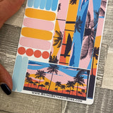 (0466) Passion Planner Daily stickers - Sunset Beach