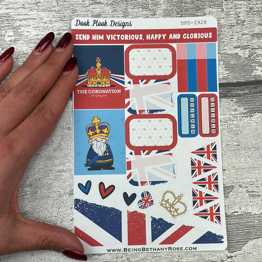 King Charles / Coronation boxes Journal planner stickers (DPD2928)