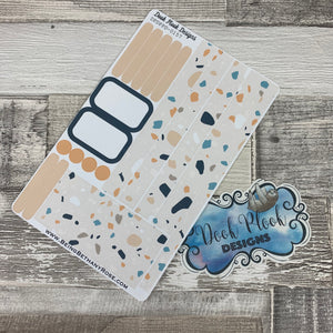 (0157) Passion Planner Daily stickers - Terrazzo Muted