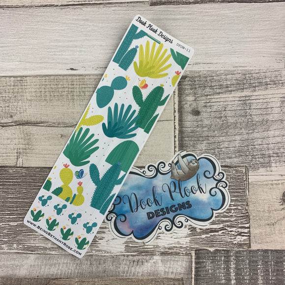 Passion Planner Hour Cover up / Washi strip stickers Cactus Print (DPDW-11)
