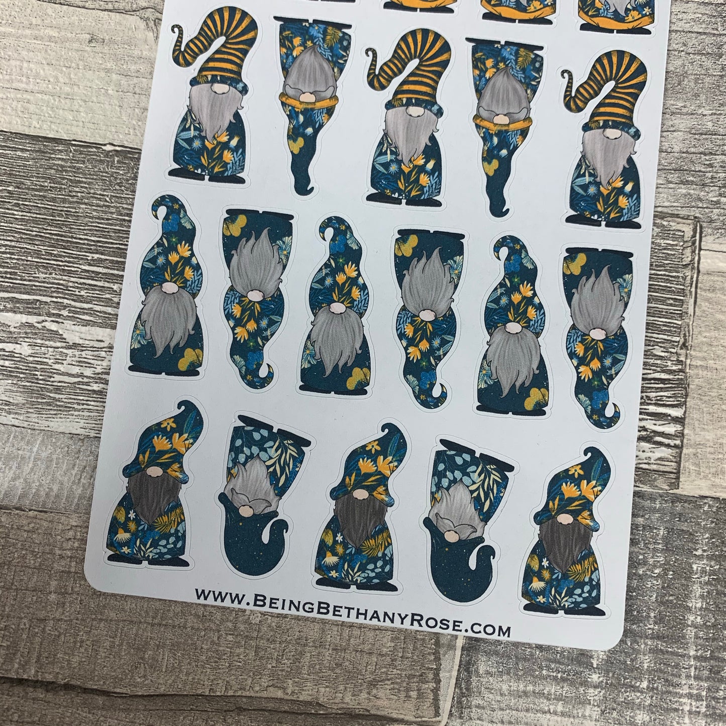 Blue Floral Gonk Character Stickers Mixed (DPD-1760)