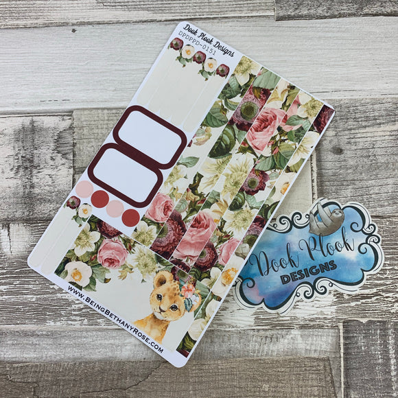 (0151)Passion Planner Daily stickers - Lion Watercolour