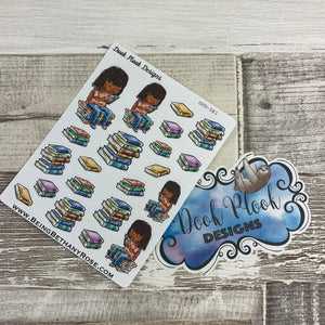 Reading Book stickers (Black Woman) (DPD583)