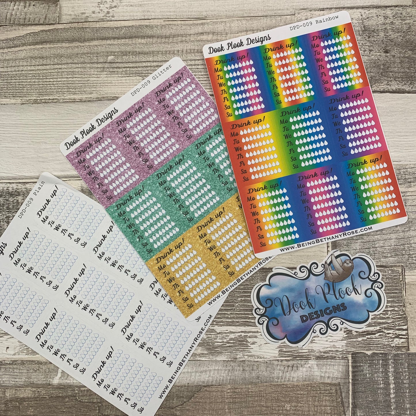 Drink up! Hydration / Water tracking stickers (DPD009)