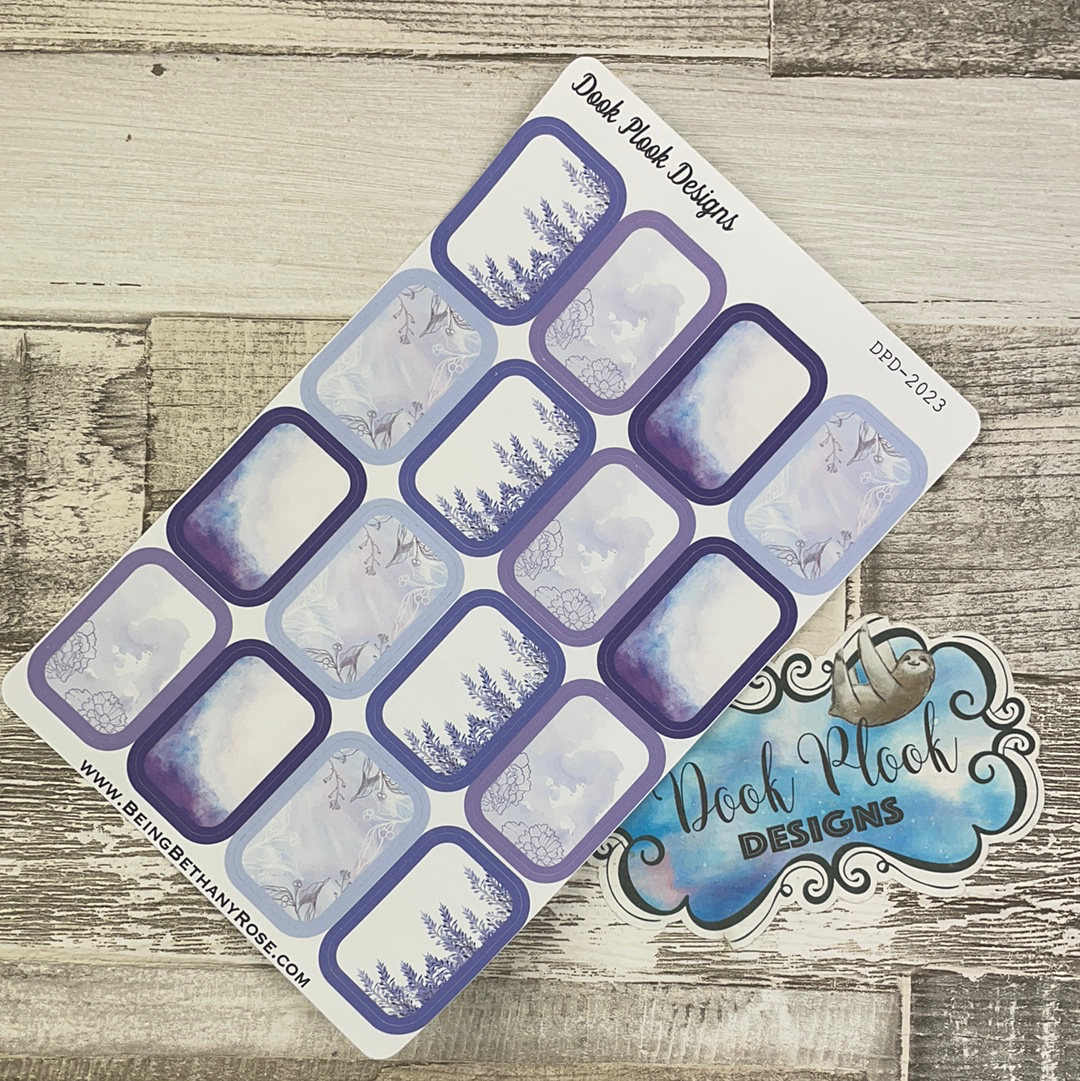 Lavender half box stickers (DPD2023)