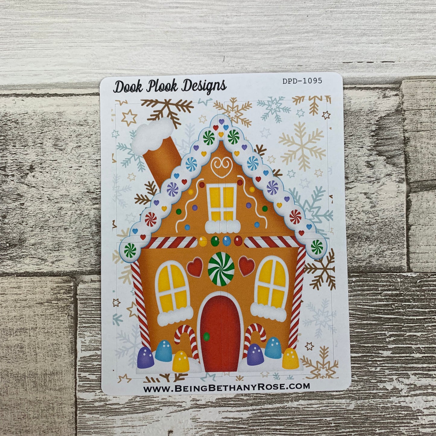 Gingerbread House full box stickers Erin Condren Vertical (DPD1095)