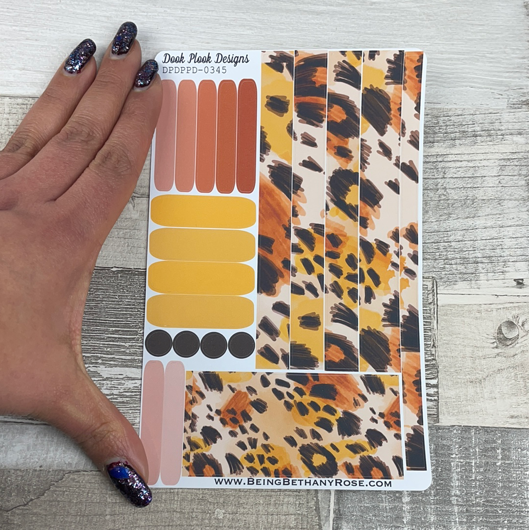 (0345) Passion Planner Daily stickers - Leopard